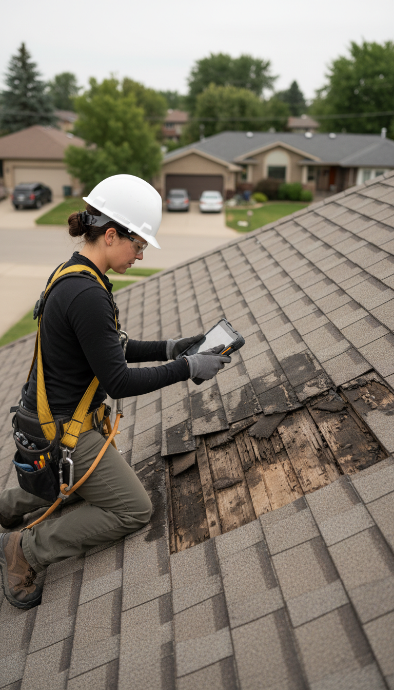 roof damage inspection