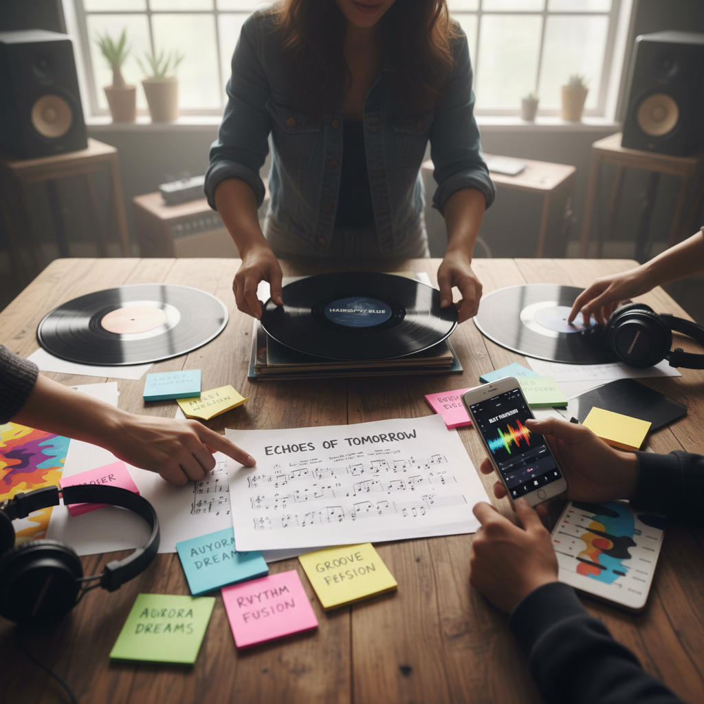 musicians collaborating