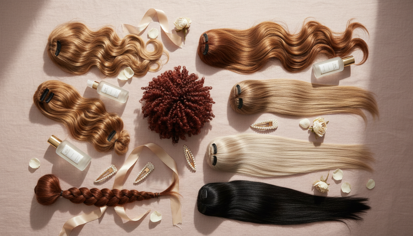 layered hair clips