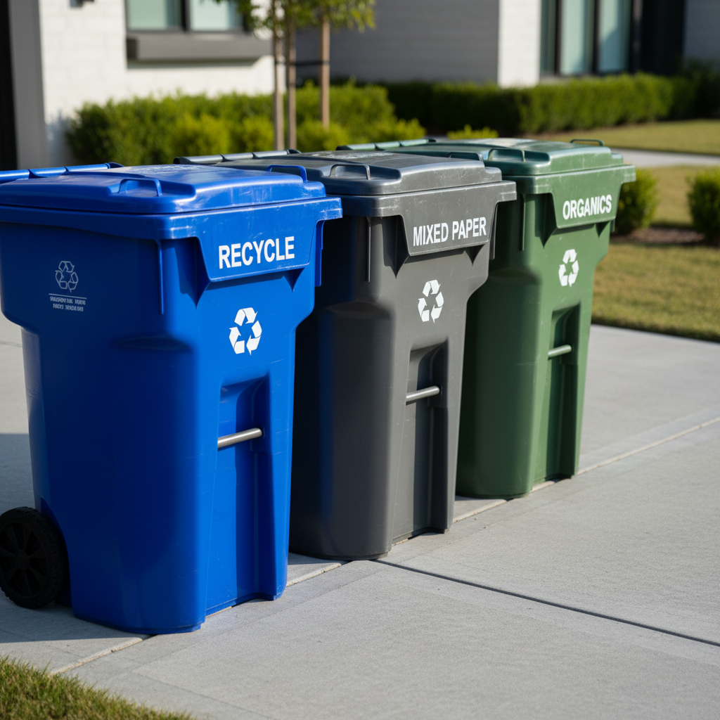 recycling bins