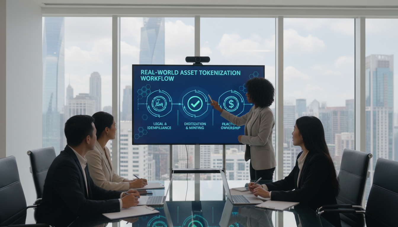 team meeting blockchain