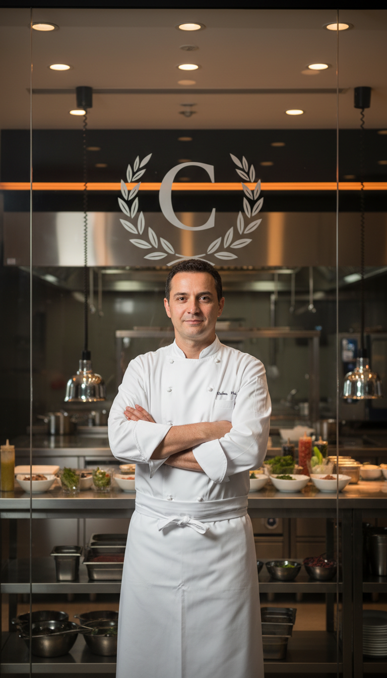 chef in kitchen