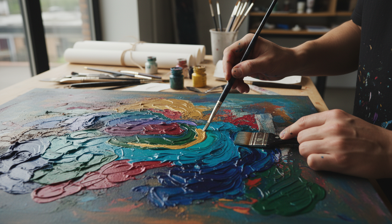 artist with canvas