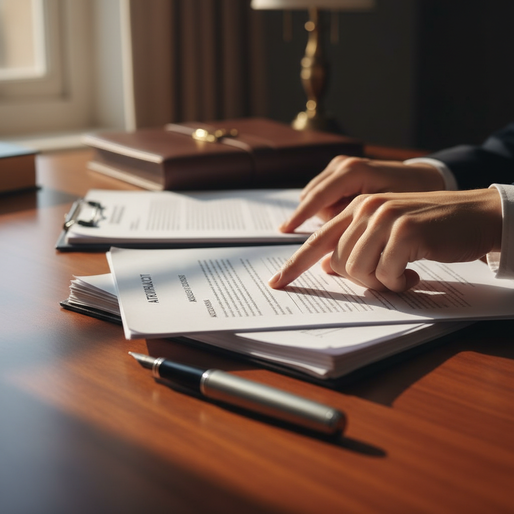 UK solicitor in professional office