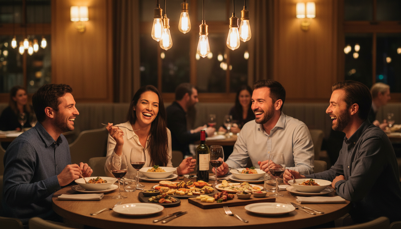 friends dining