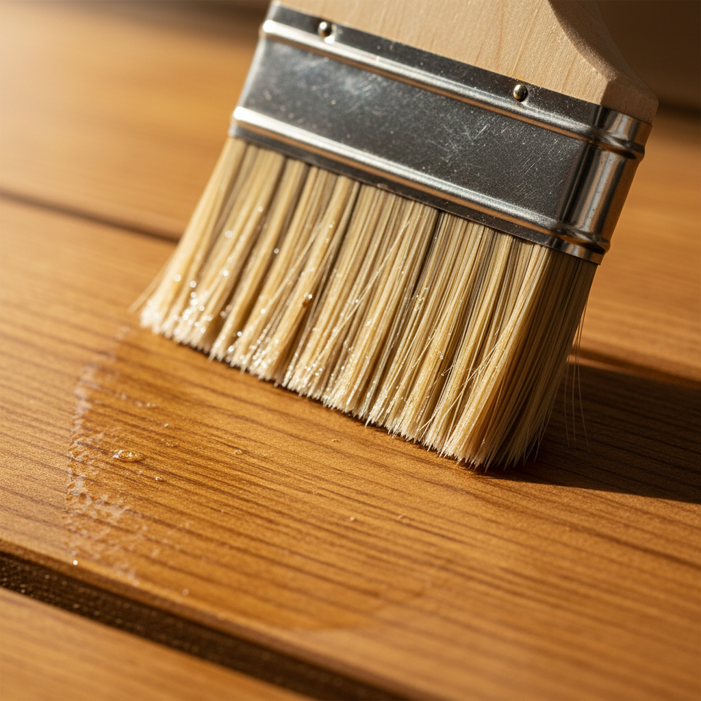 applying wood sealant