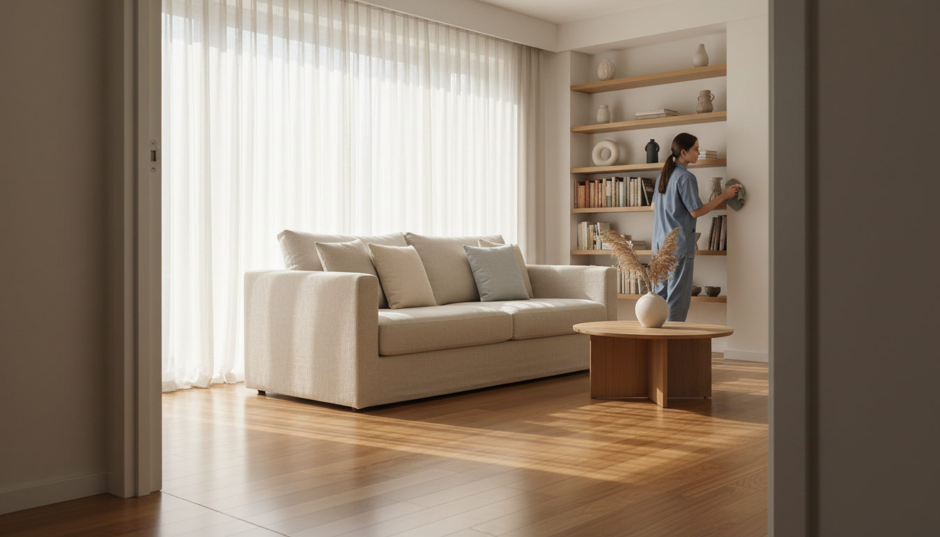 living room cleaning