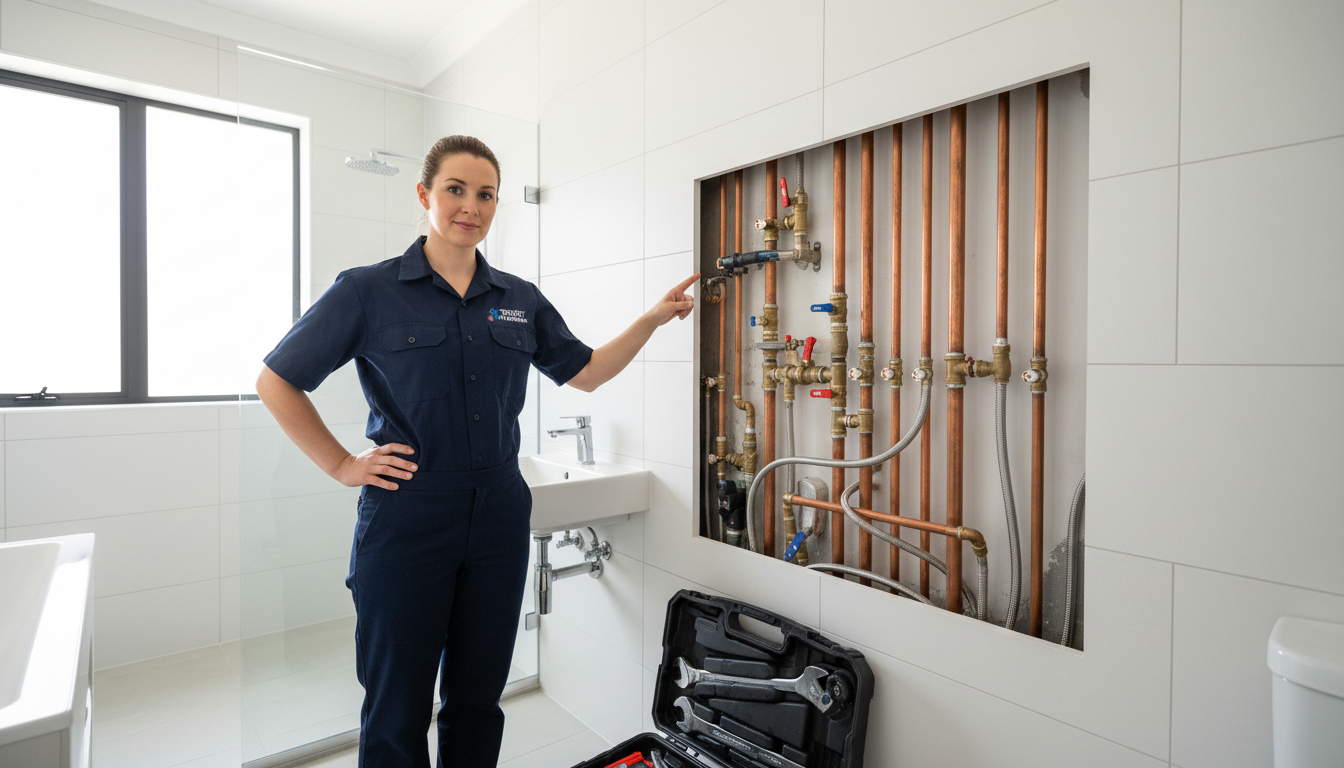 plumber talking