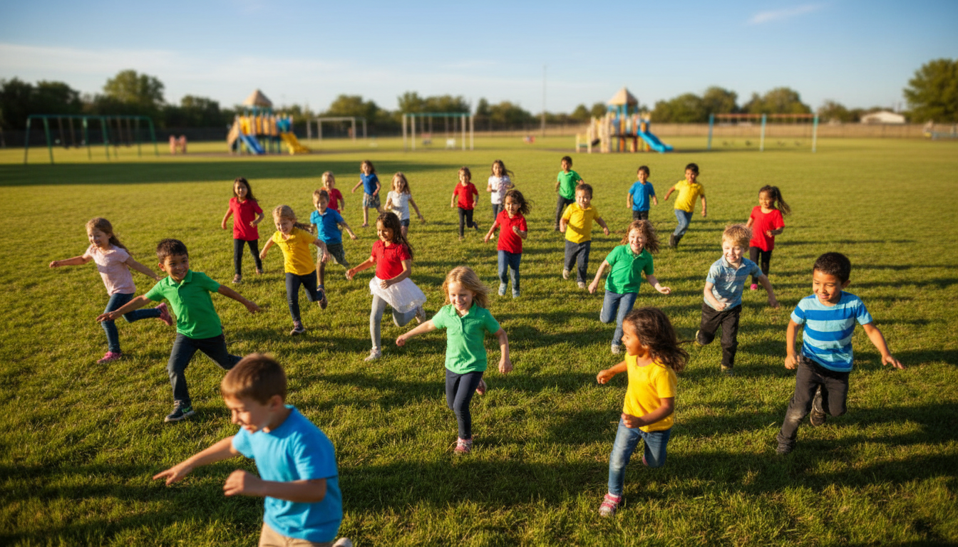 children playing outdoors