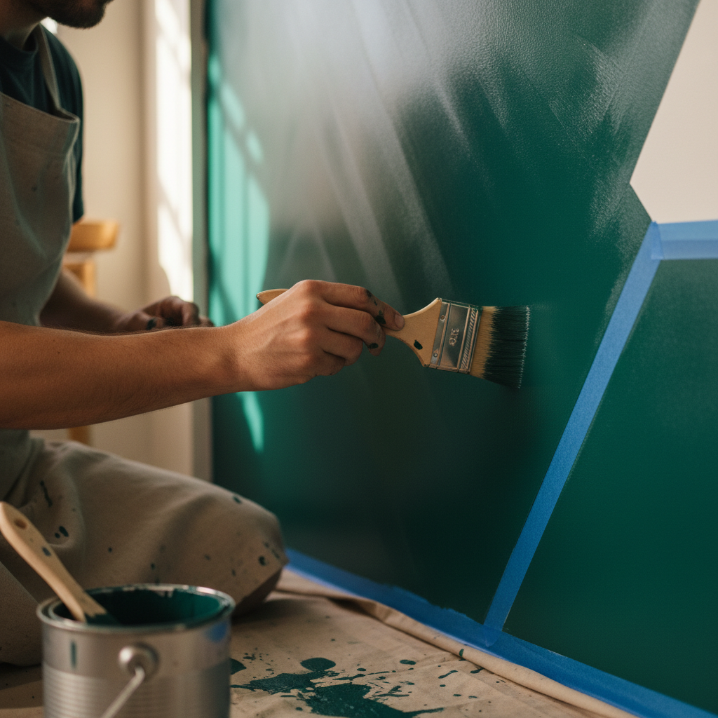 interviewing painter
