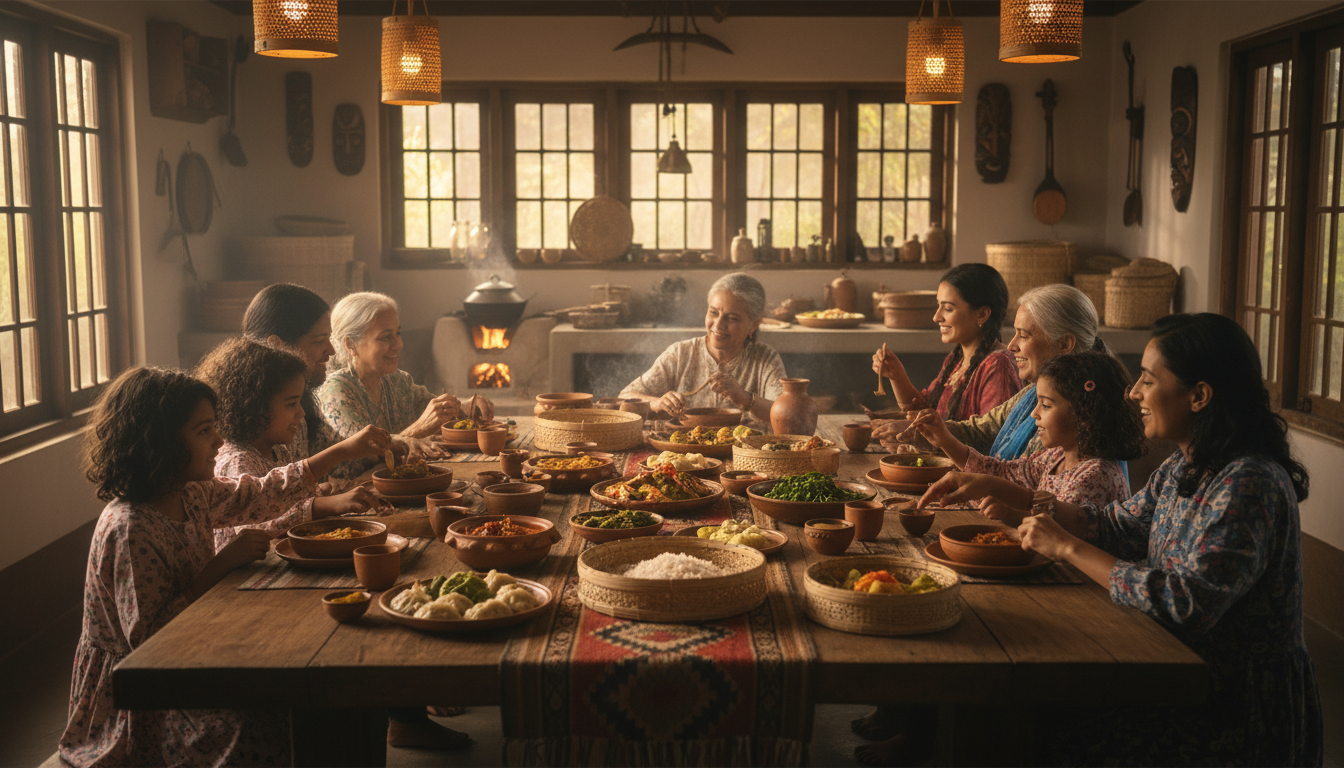 family dinner table