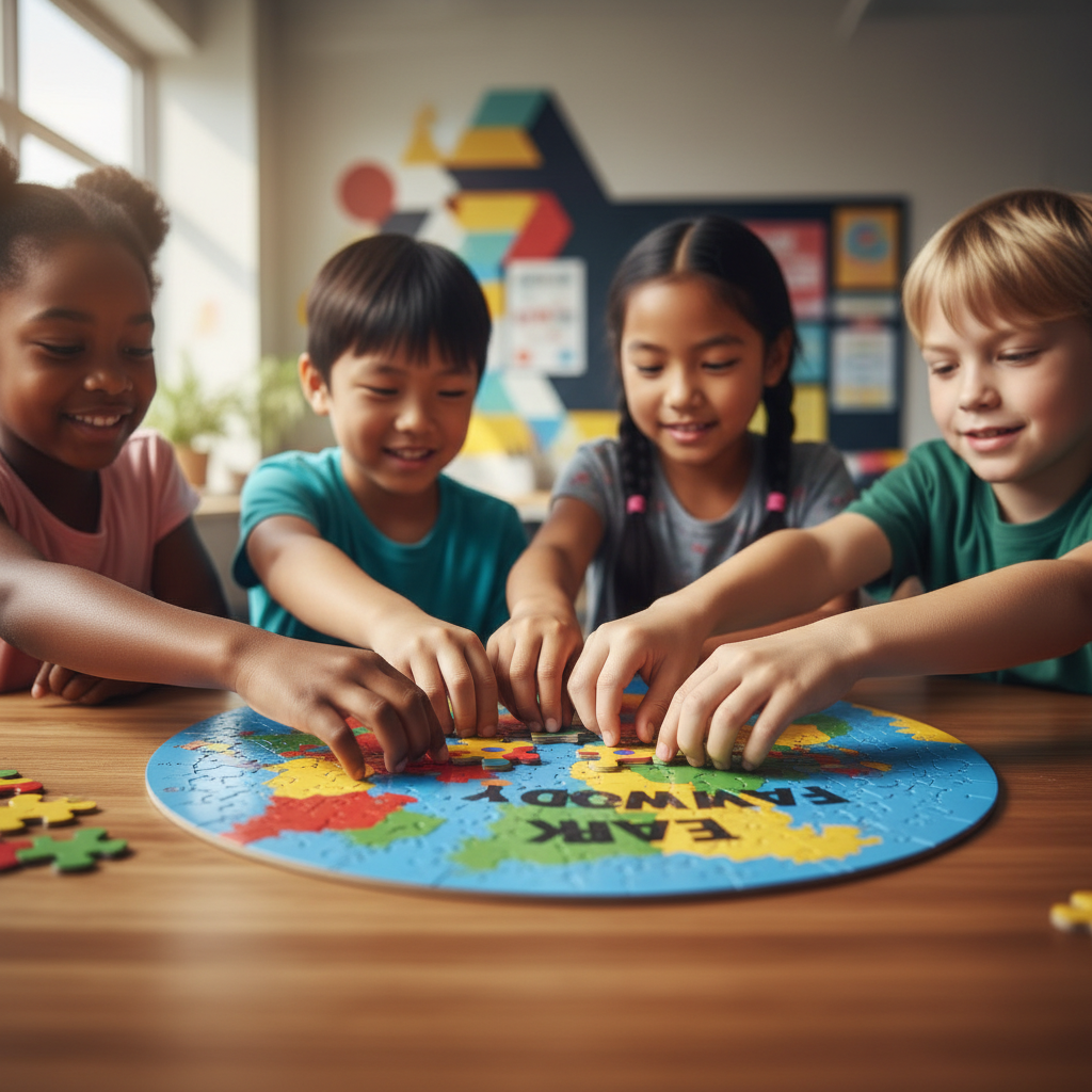 children learning together