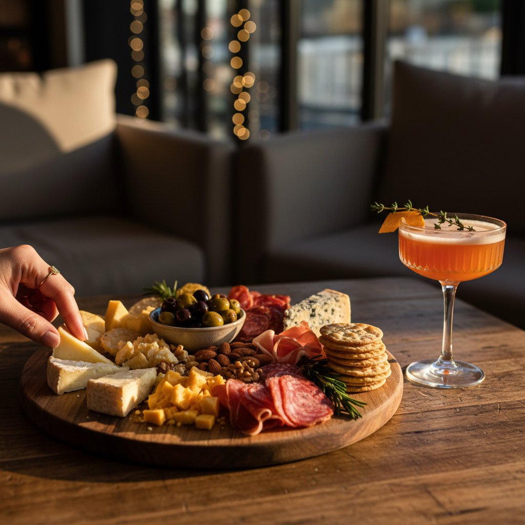 food and cocktails