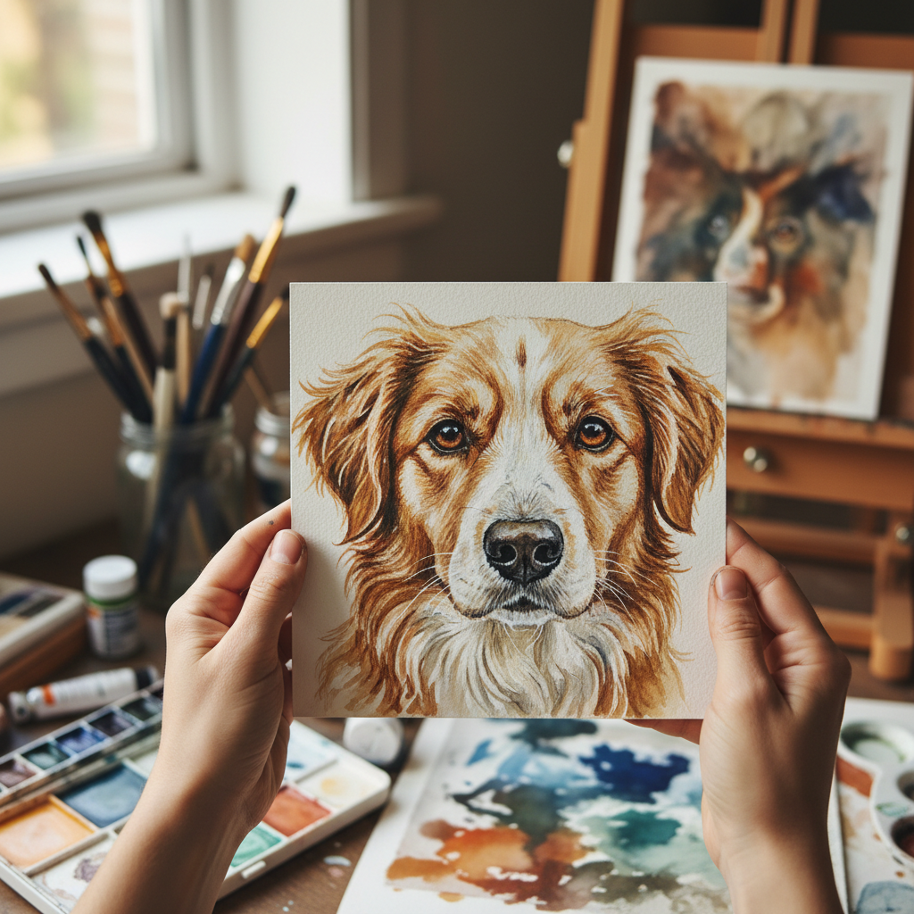 finished pet portrait