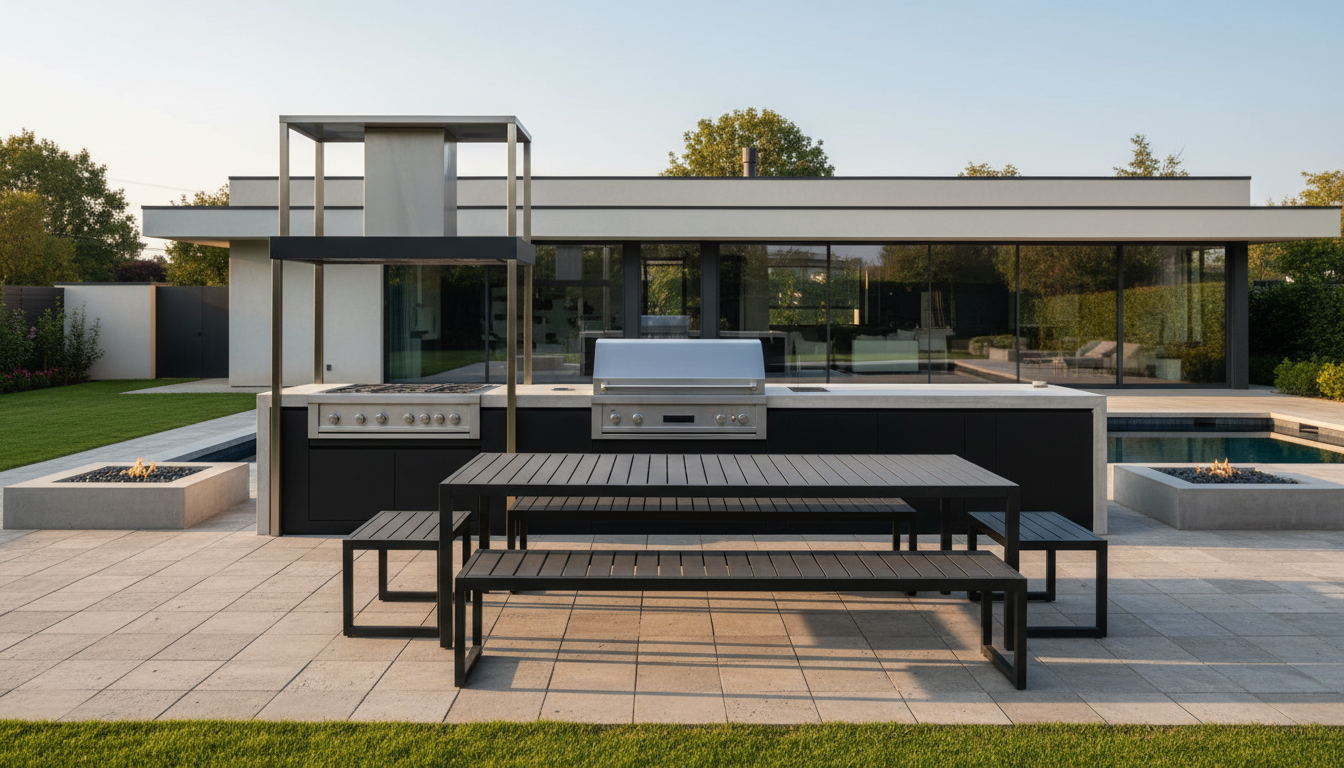 outdoor kitchen pool