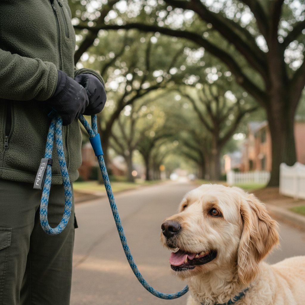 dog walking nature