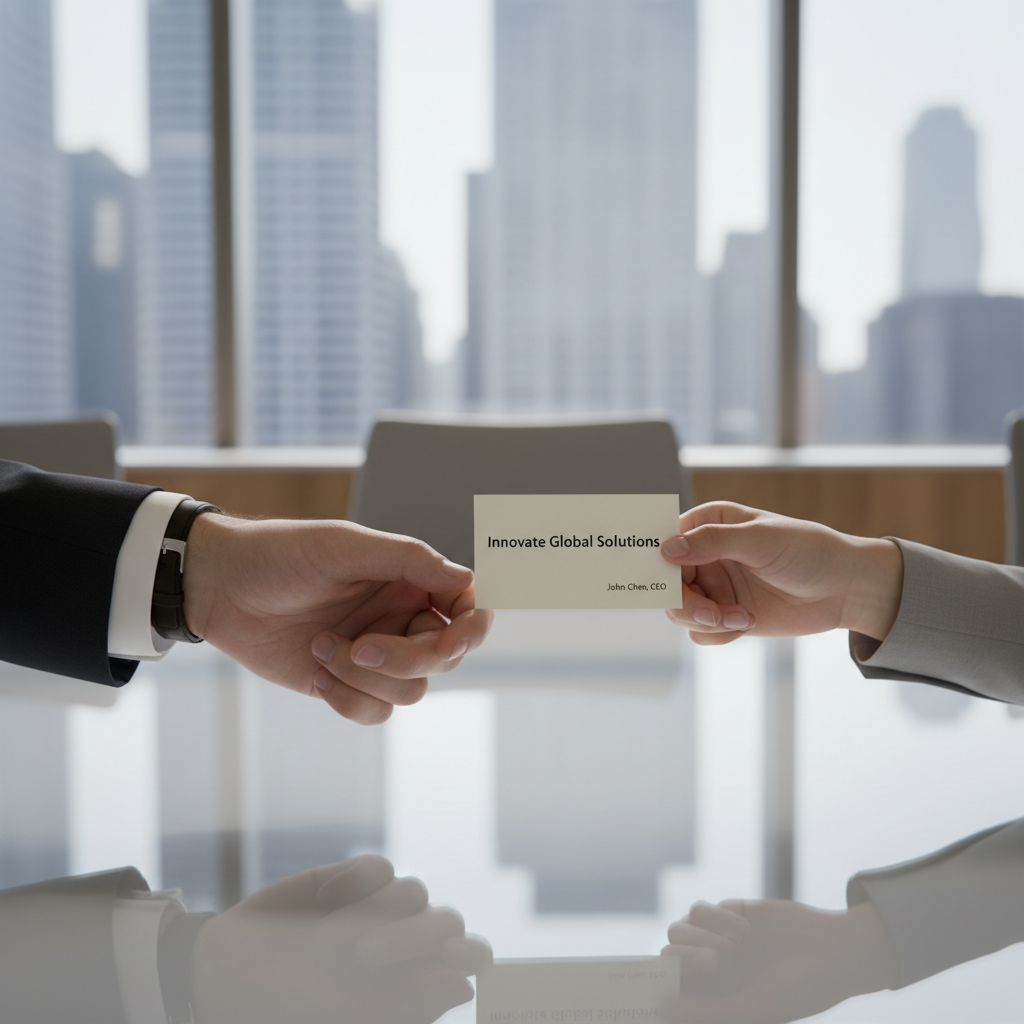 Partnering with a reliable collection site in Charlotte helps ensure your documentation is audit ready. A business professional handing over a business card during a warm handshake in a bright office.