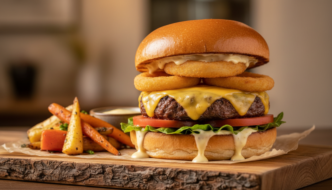burger presentation