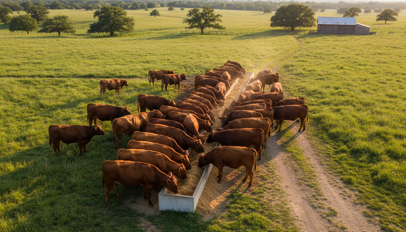 feeding cattle winter