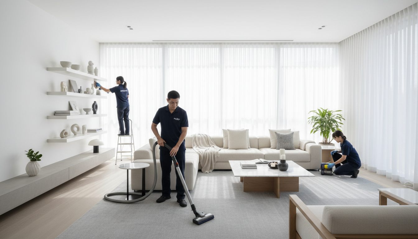 happy client clean space