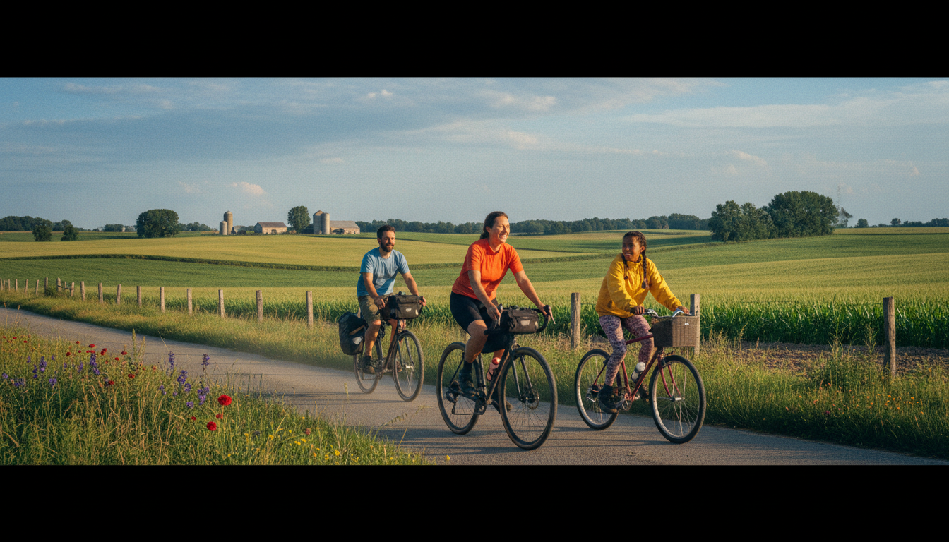 cycling in countryside