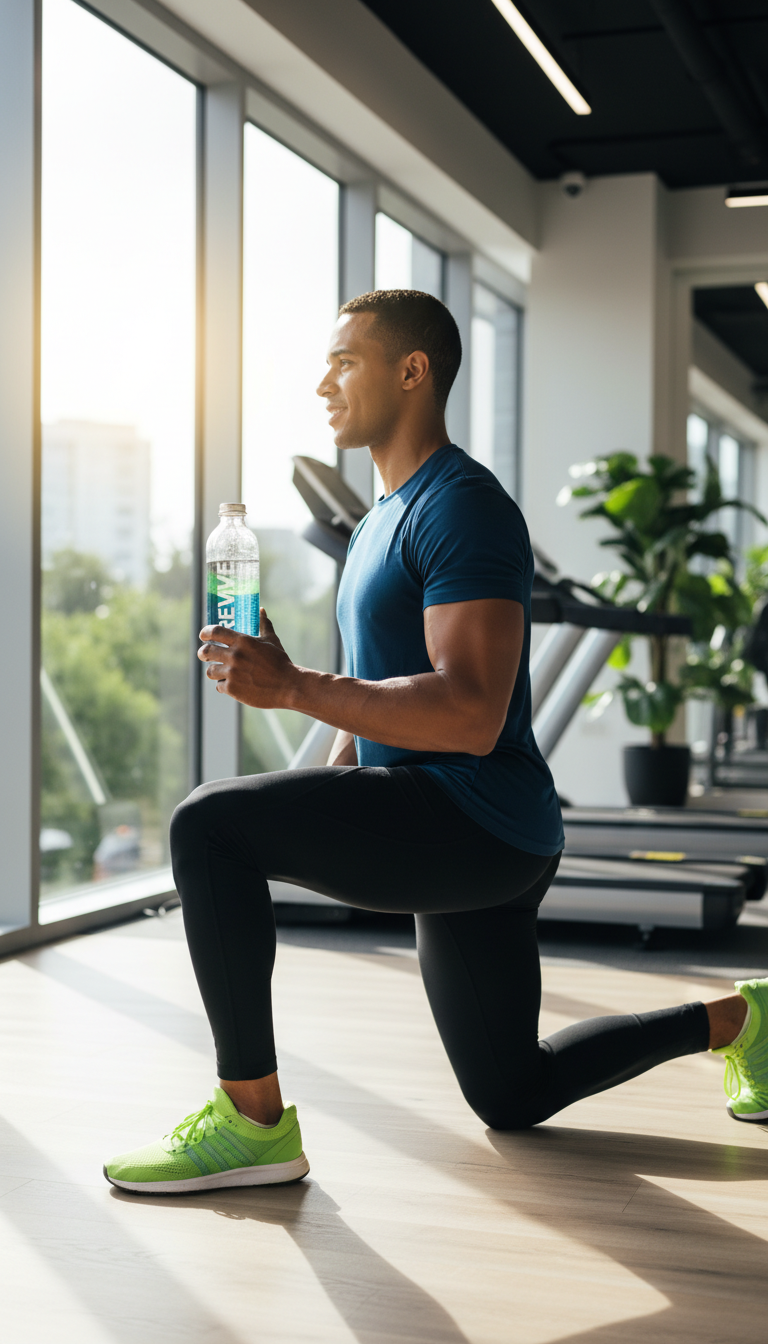 athlete drinking