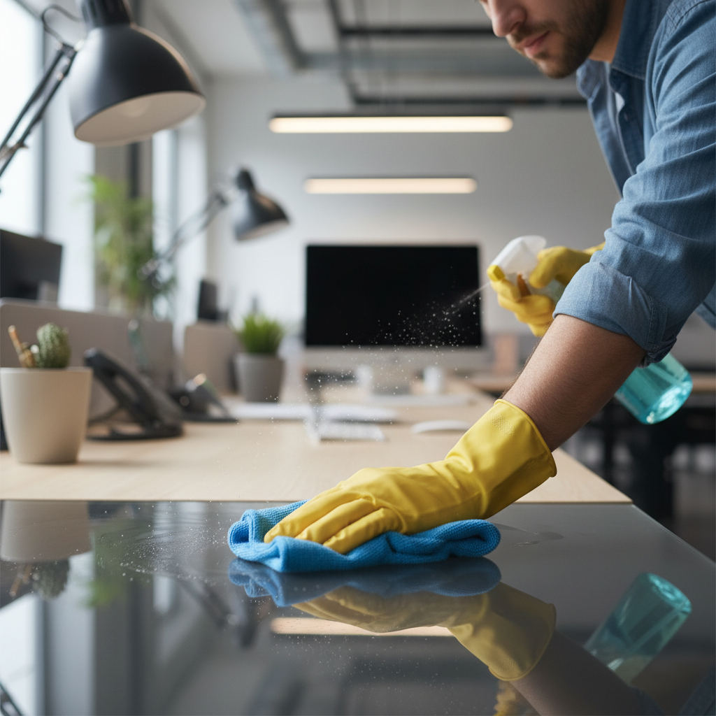 office desk clean