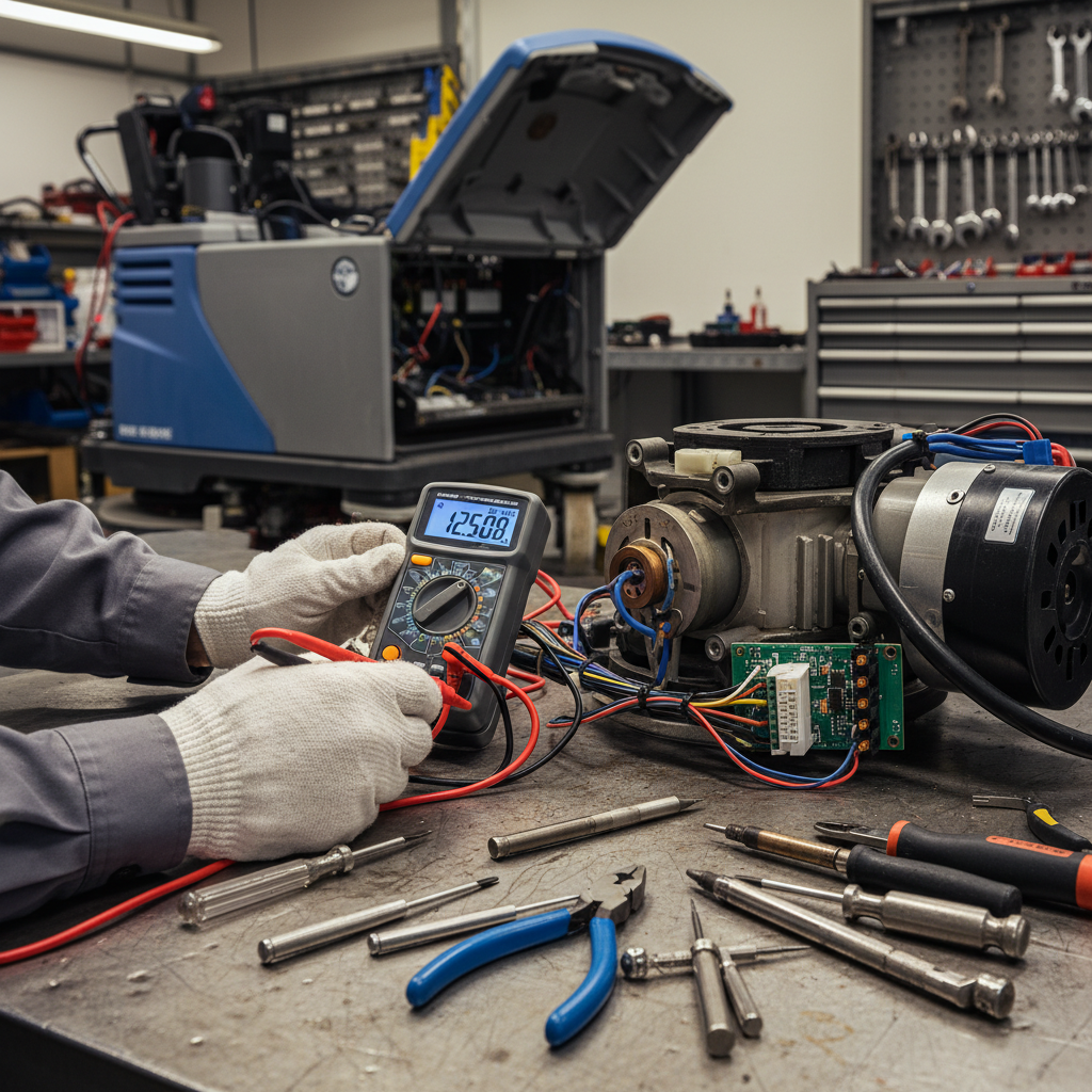 technician with equipment