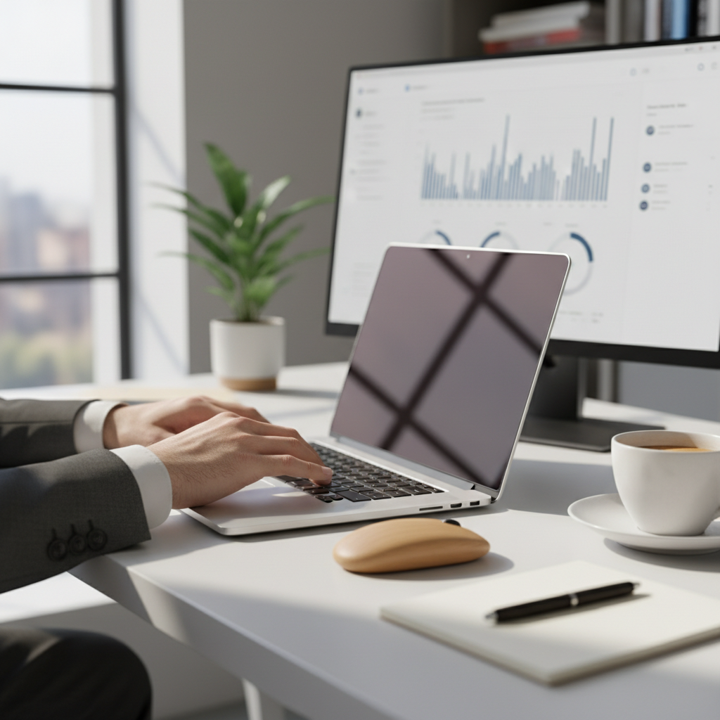 man using computer