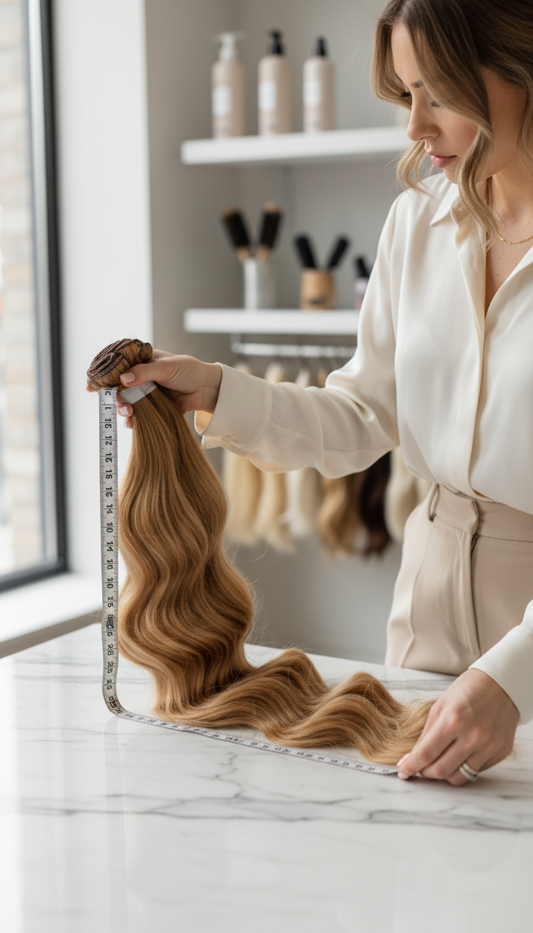 measuring hair length