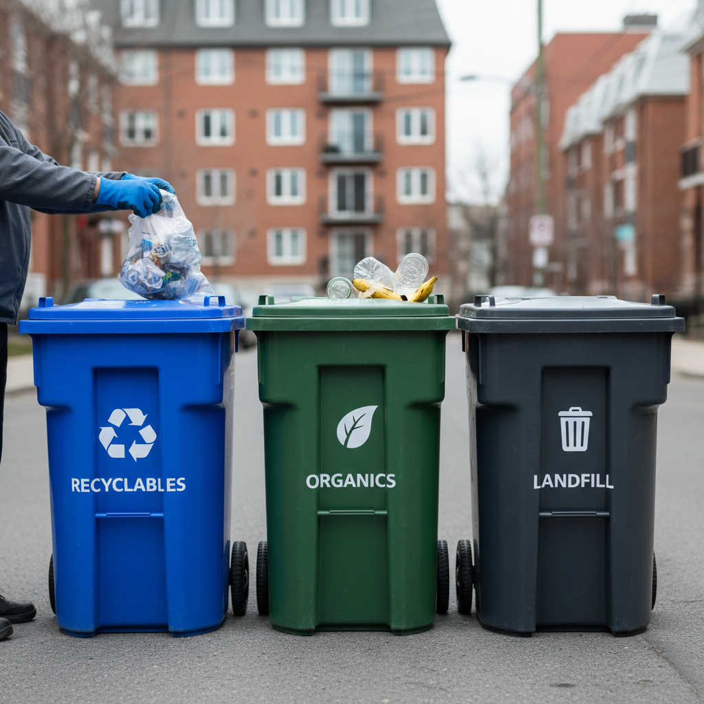 sorting waste