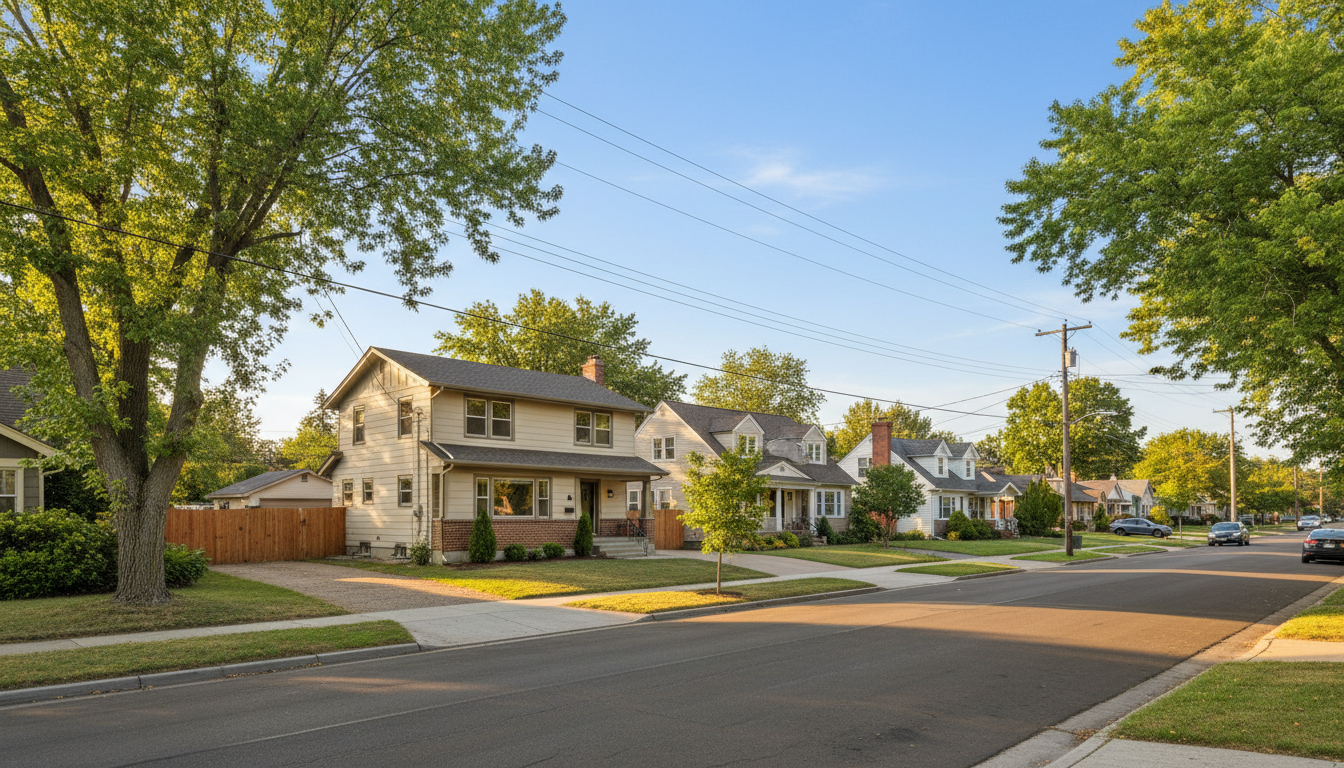 city suburb view