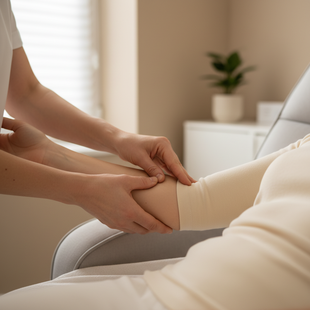 Cupping is an effective tool for improving the elasticity of post-surgical scar tissue. Silicone cupping applied to a surgical scar to help remodel tissue and reduce adhesions.