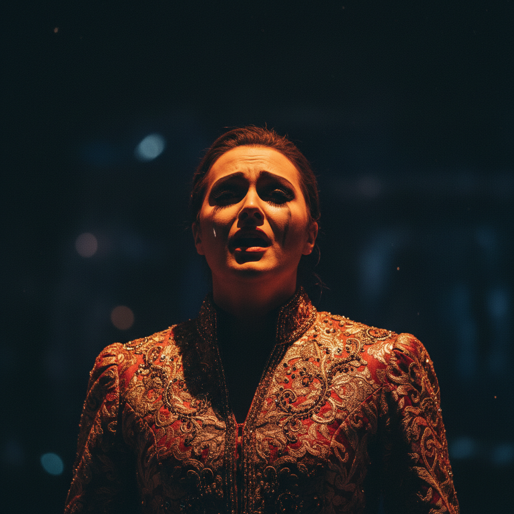 performer wearing mask