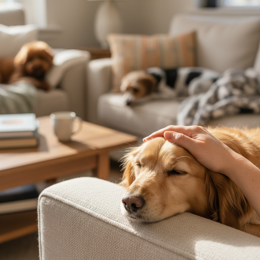 dog at home