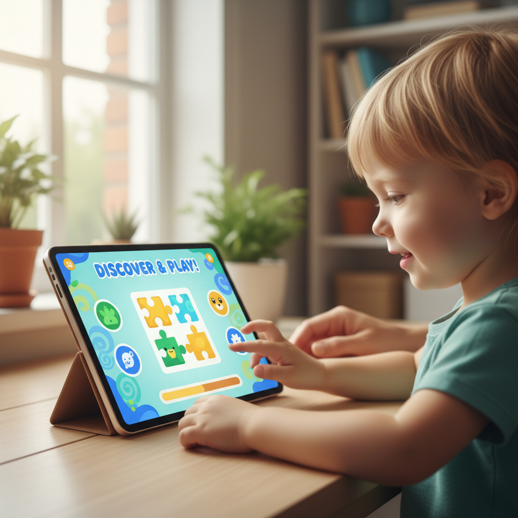 children learning technology