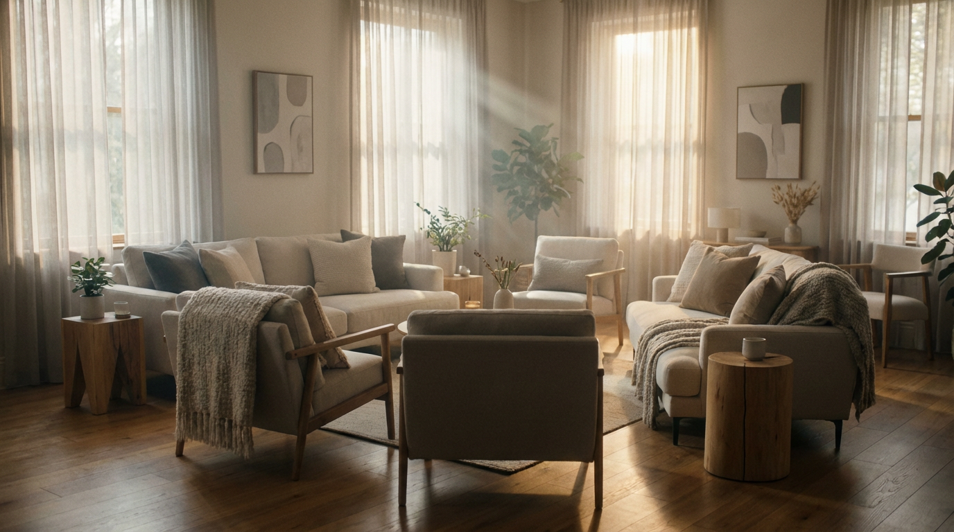 cozy hotel lounge