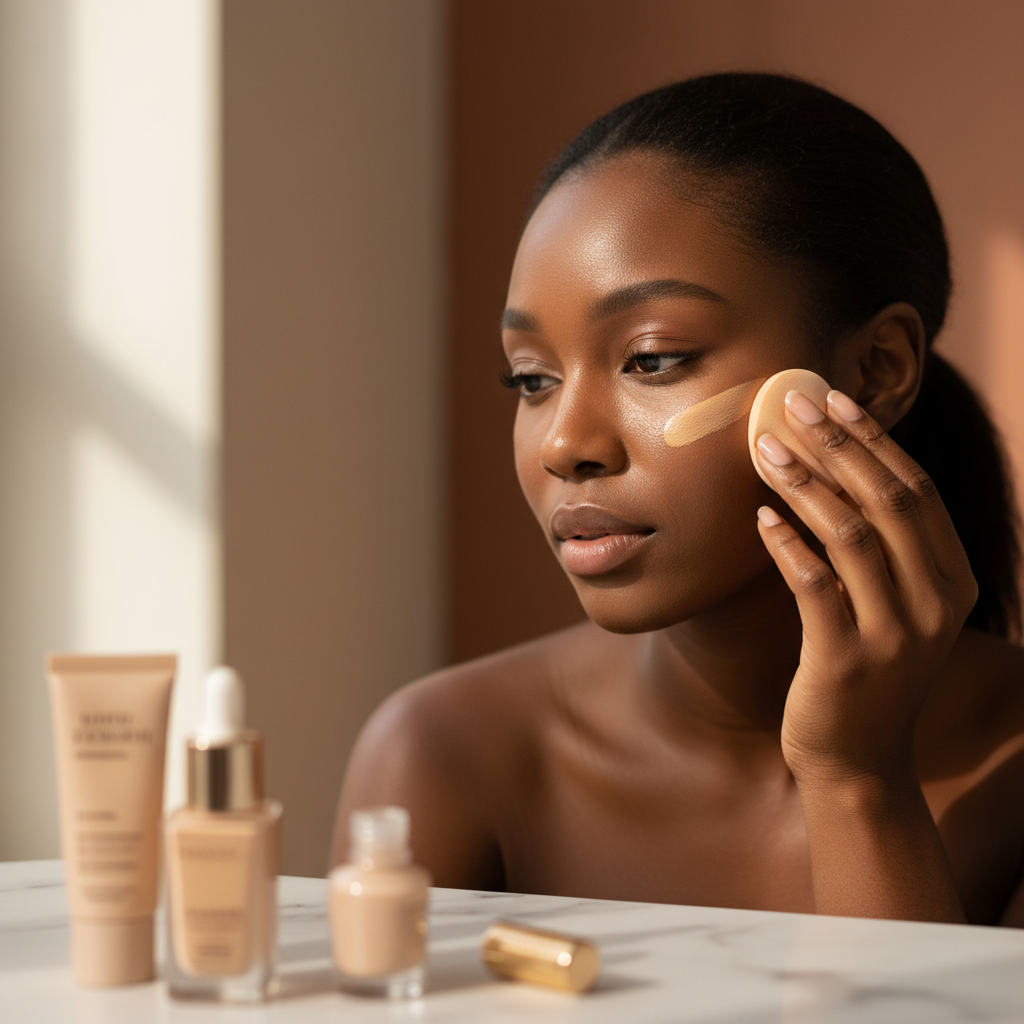 applying foundation