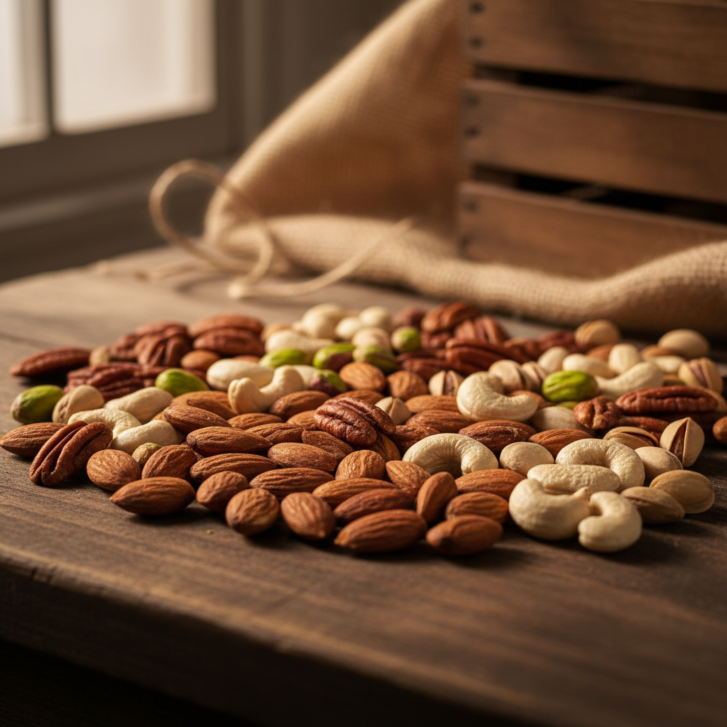 almonds and cashews