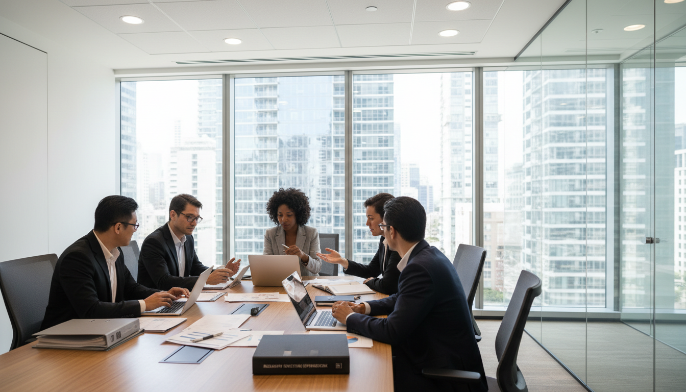 Local expertise remains the most powerful tool for job seekers in rural Utah. A professional business consultant meets with a client in a modern office to discuss local career strategies.