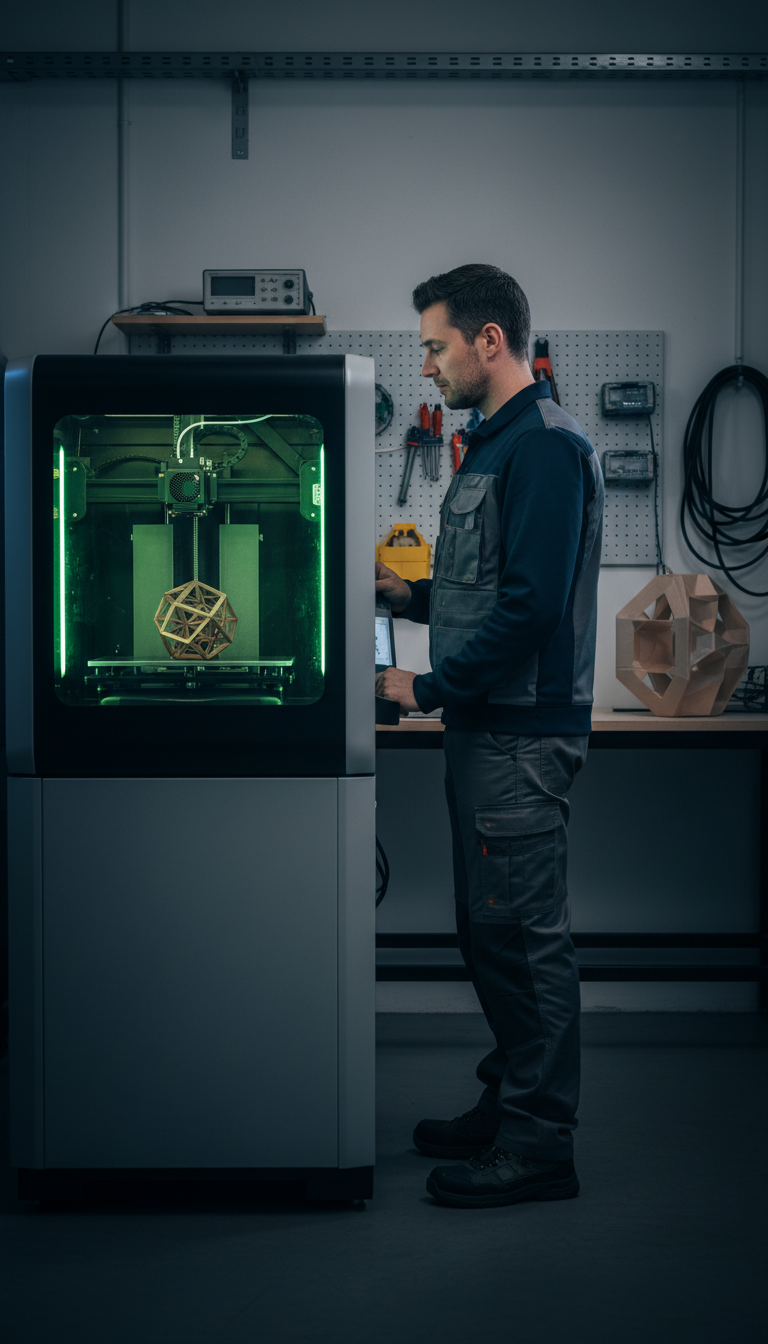 technician operating laser