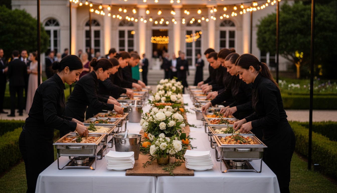wedding catering setup
