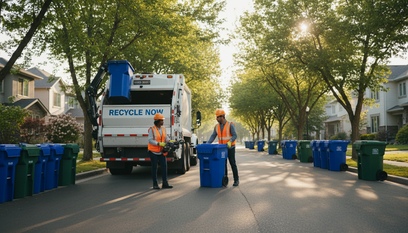 garbage truck early morning