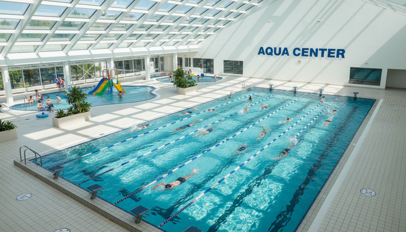 modern swimming facility