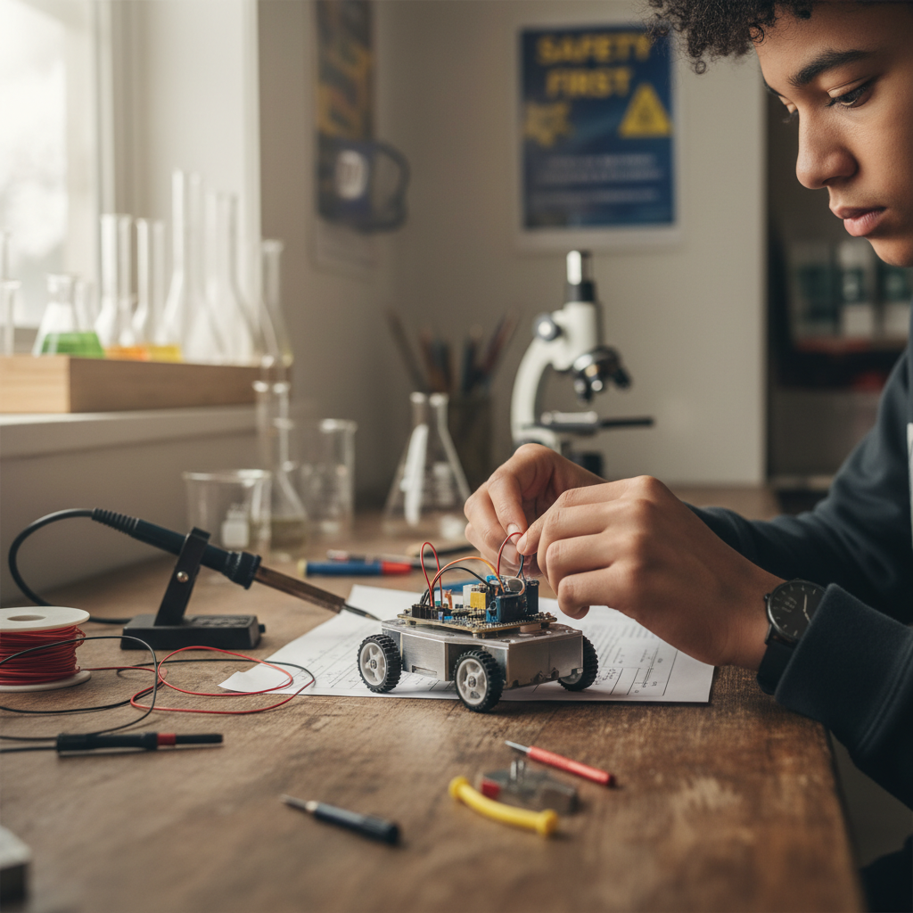 students hands-on
