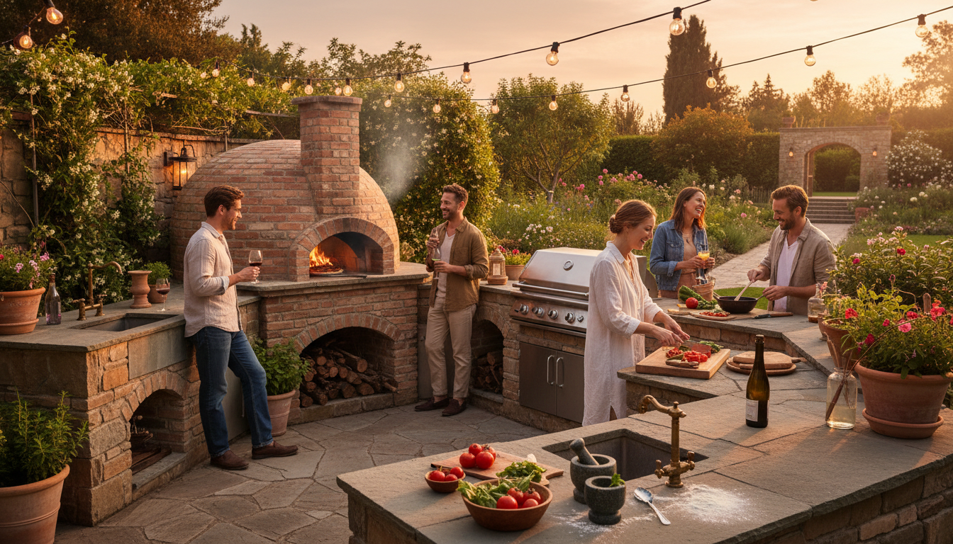 outdoor kitchen masonry