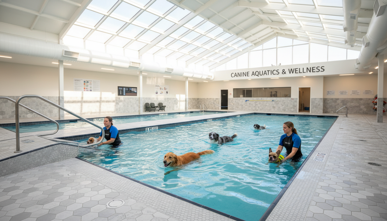 dog swimming