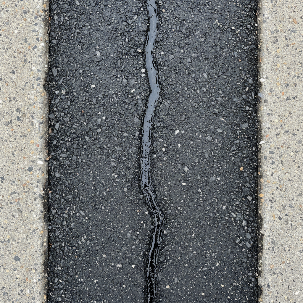 cracked pavement