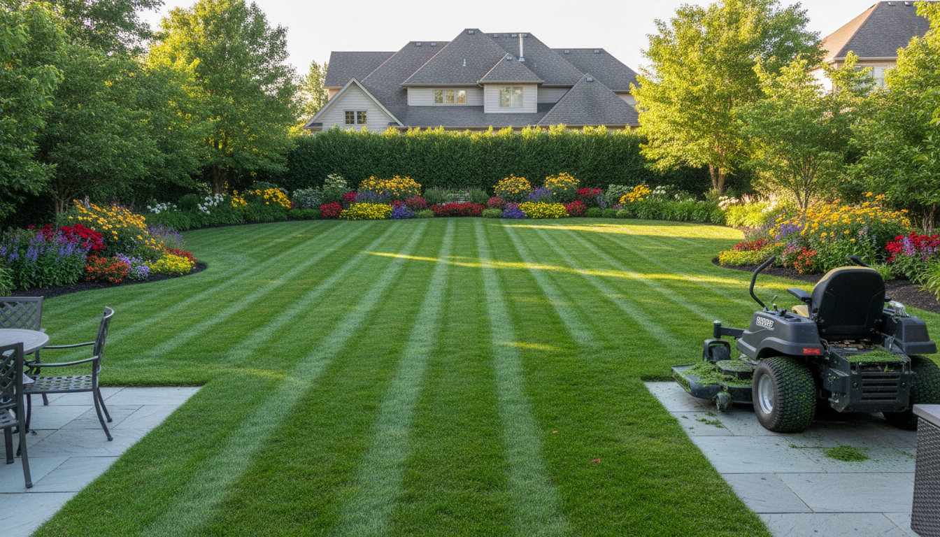 suburban yard grass