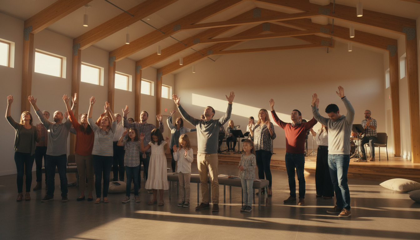 people worshiping